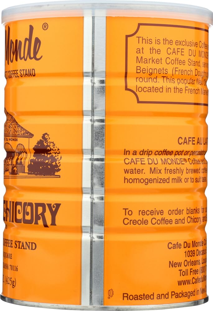 Cafe Du Monde Coffee Chicory, 15 oz Can – Pack of 3 | New Orleans Original Blend