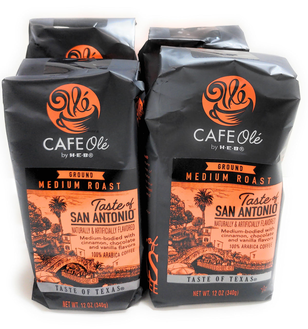 Cafe Ole Roasting Plant Ground Coffee — Taste of San Antonio, 12oz Pack of 4