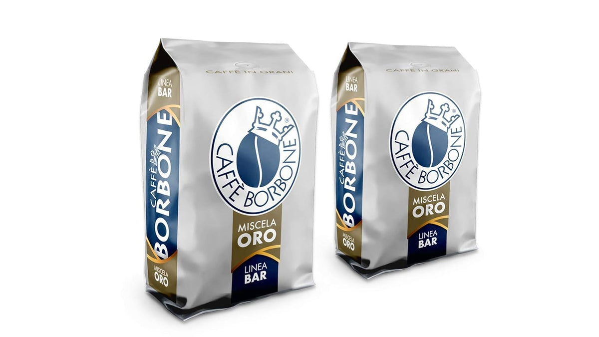 Caffè Borbone Miscela Oro Whole Bean Coffee – Gold Blend, Dark Roast, 4.4 lb Pack (2 x 2.2 lb)