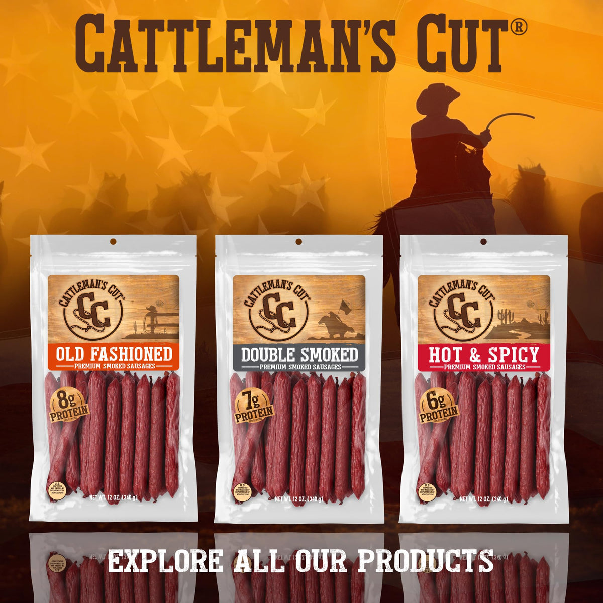 CATTLEMAN'S CUT American Wagyu Beef Sticks (Pack of 20) – 0.9 oz, Keto & Gluten Free
