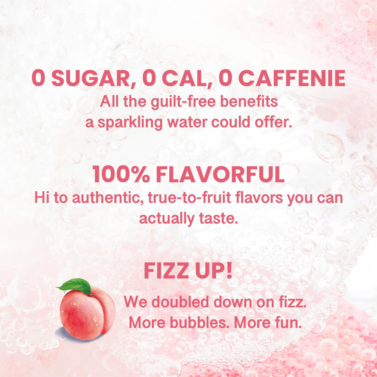 CHI FOREST White Peach Sparkling Water - Zero Sugar, 16.2 fl oz Bottles (Pack of 15)
