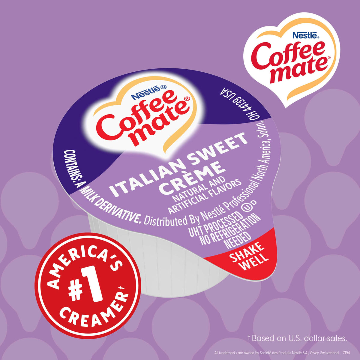 Coffee Mate Nestle Italian Sweet Creme Liquid Creamer Singles – 180 Count Non-Dairy