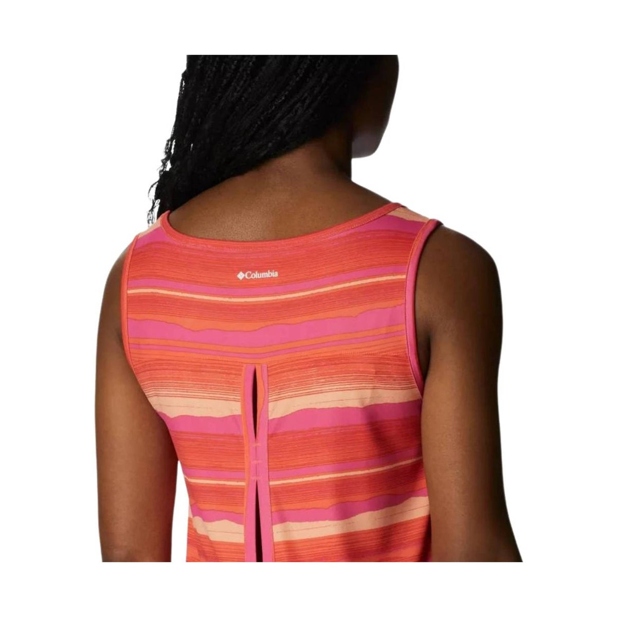 Columbia Women's Chill River Tank - Sunset Orange/Horizons Stripe FINAL SALE