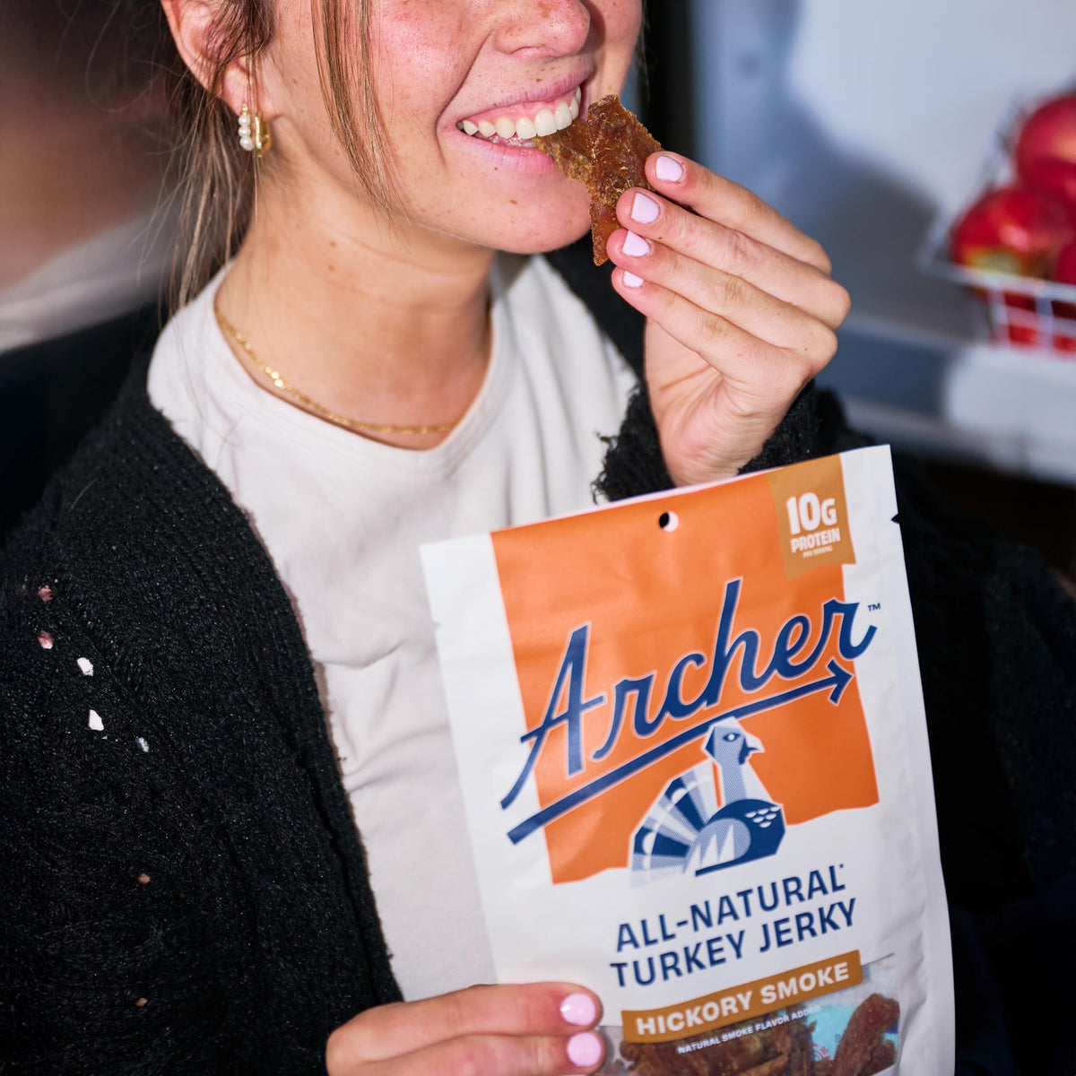 Country Archer Turkey Jerky – 2.5 oz x 4, 100% Natural, Gluten Free, Keto, Hickory Smoke