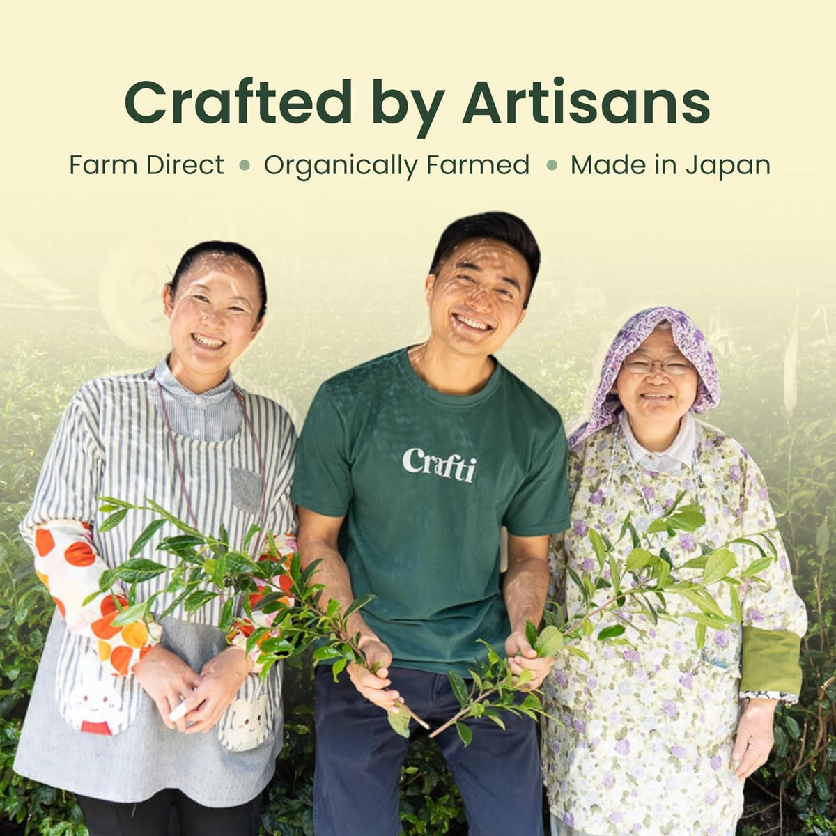 Crafti Ceremonial Grade Organic Matcha Powder – Unsweetened Uji Kyoto, Barista-Quality (75g)