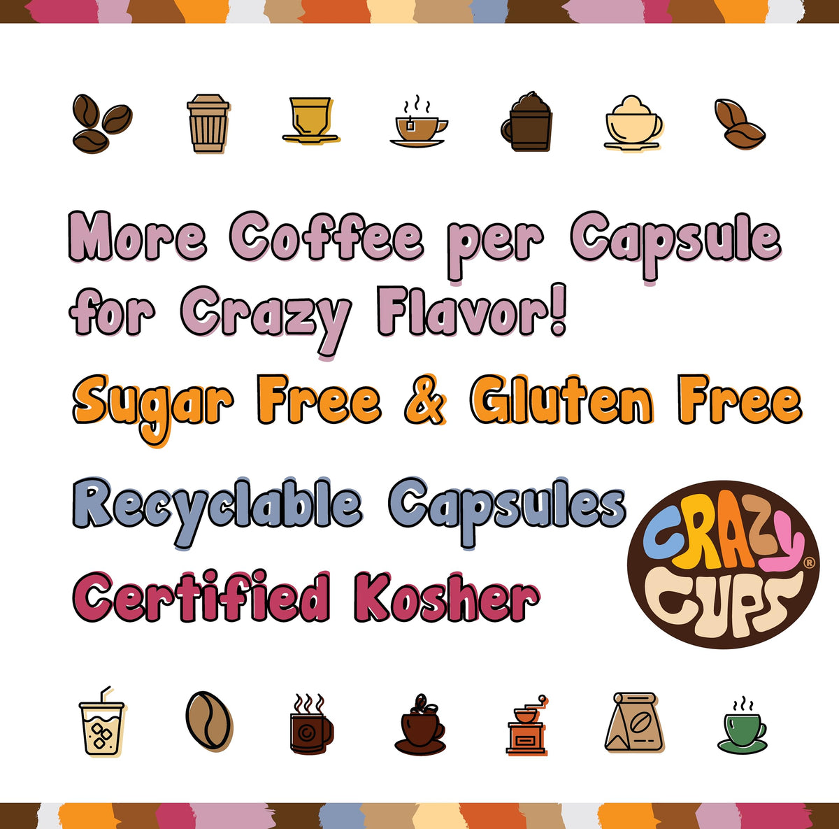 Crazy Cups Flavored Coffee Pods – 30 Count Keurig K-Cups Variety Pack