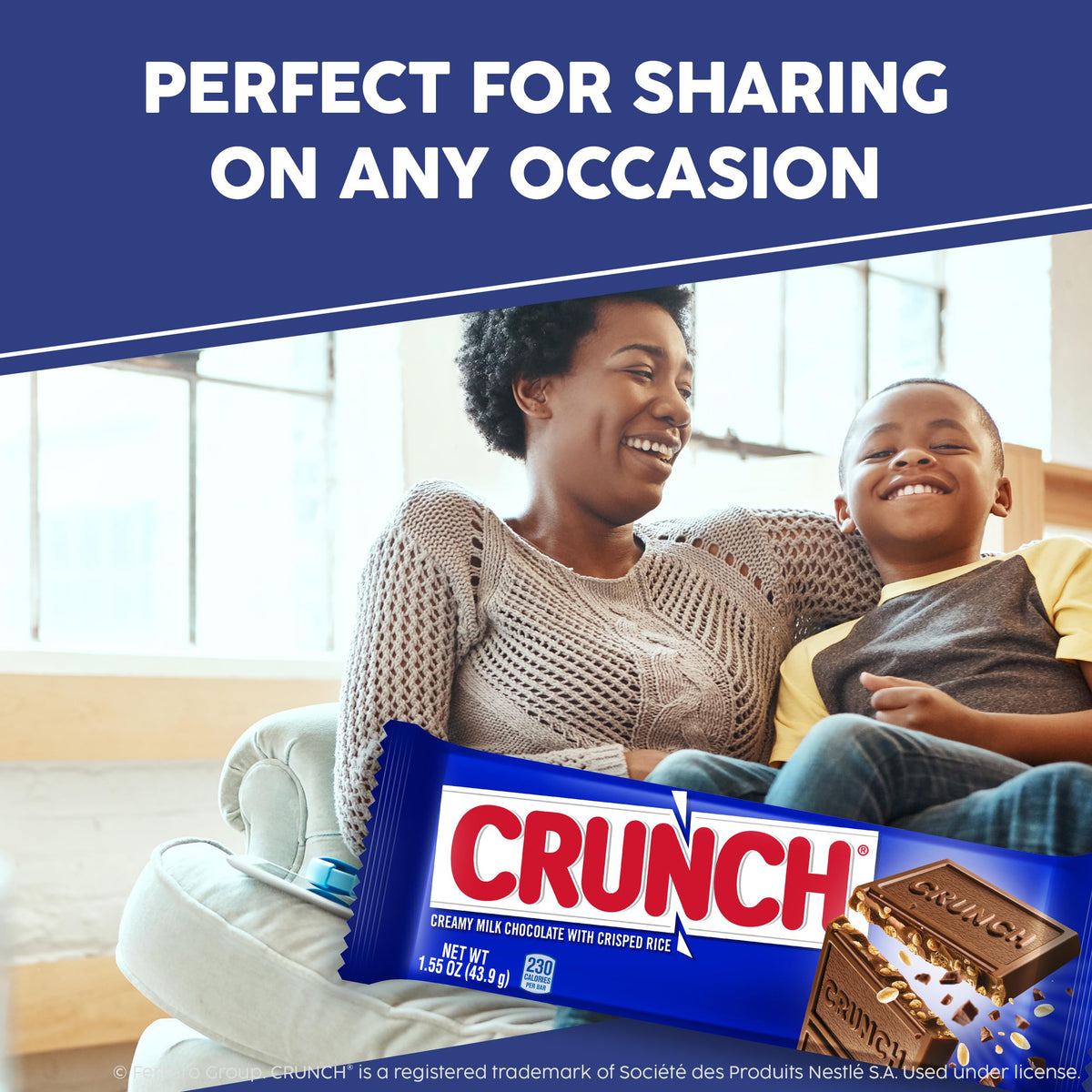 CRUNCH Full-Size Milk Chocolate Bar with Crisped Rice – 1.55 oz