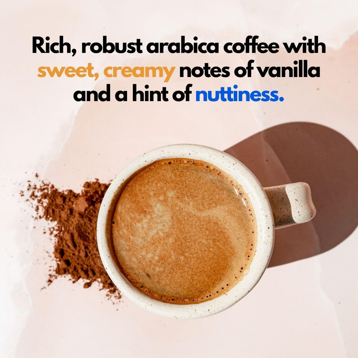 Cuppa Healthy Coffee - French Vanilla Mushroom Coffee with Adaptogens, MCT & Cordyceps (24 Servings)