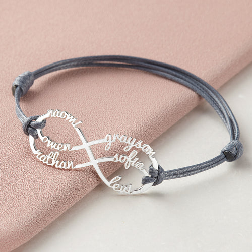Personalized Mom Infinity Name Bracelet