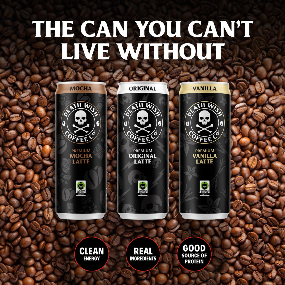 Death Wish Coffee Classic Cold Brew Latte – 100% Colombian Fair Trade, 11 fl oz Can