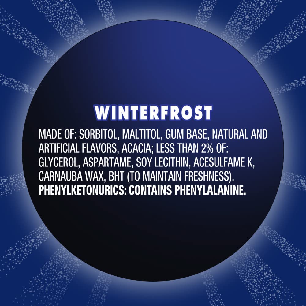 (6 Pack) Eclipse Winterfrost Sugar Free Gum Bulk Pack – 60-Piece Bottles