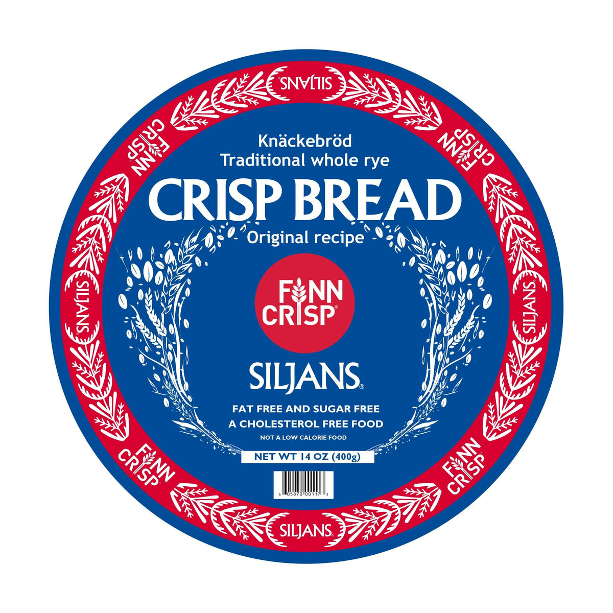 Finn Crisp Siljans Round Rye Crispbread – 24 Wheels, 84 oz Bulk Pack