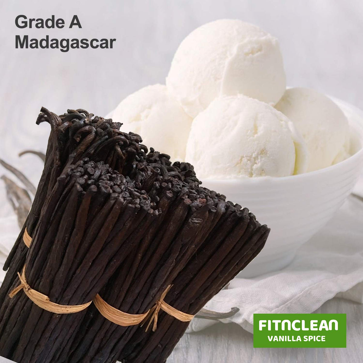 FITNCLEAN VANILLA: 25 Organic Madagascar Vanilla Beans Grade A – USDA Organic Bourbon Vanilla for Extract & Baking