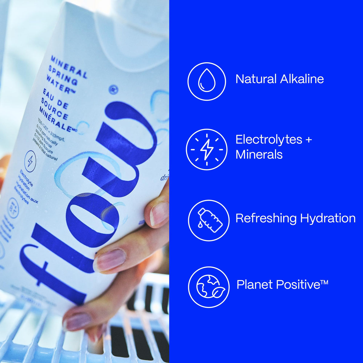 Flow Mineral Spring Water – Blackberry + Hibiscus, 12 Pack (16.9 Fl Oz) | Naturally Alkaline with Electrolytes