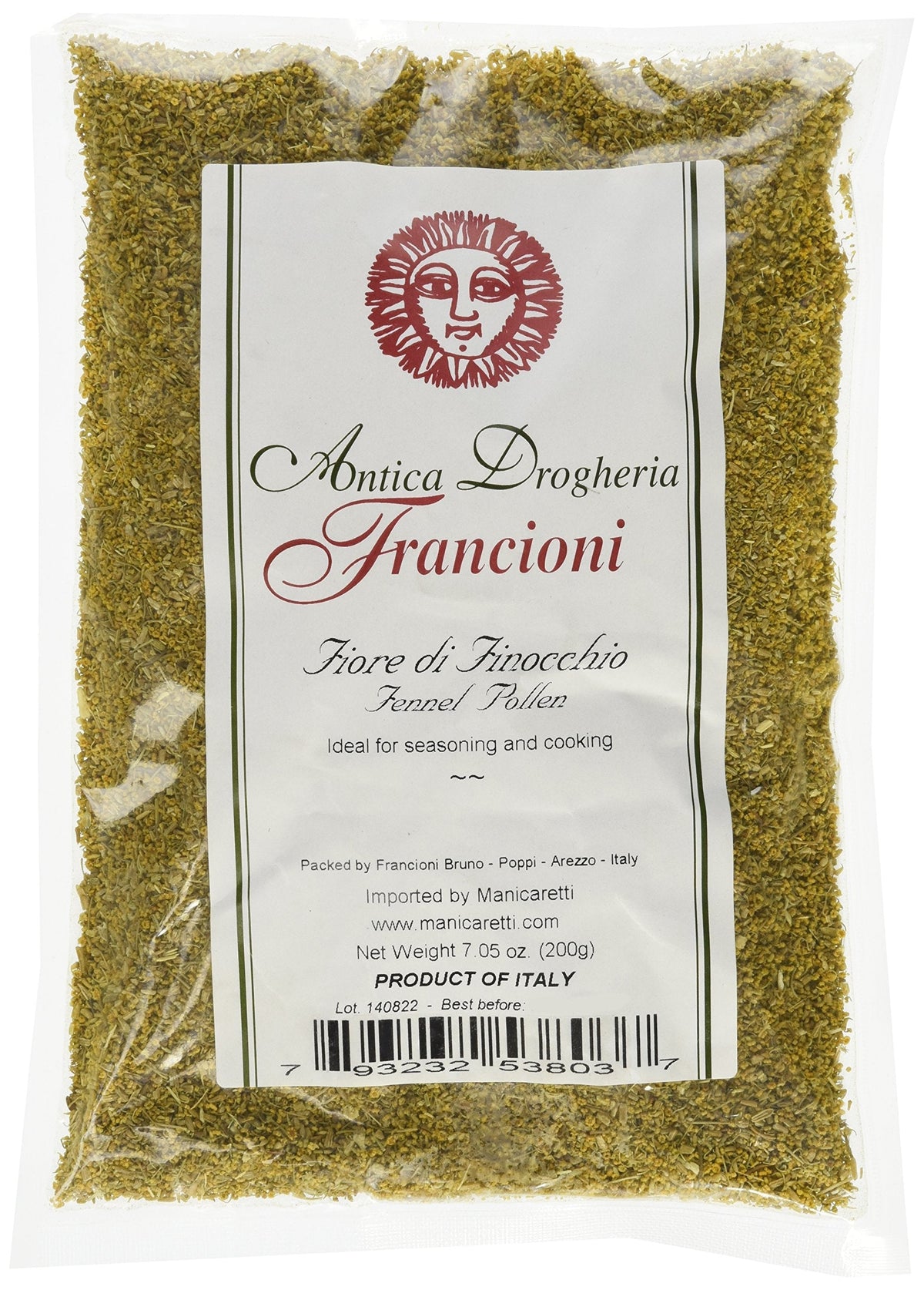 Francioni Fennel Pollen - Hand-Gathered in Tuscany, 7.5 oz