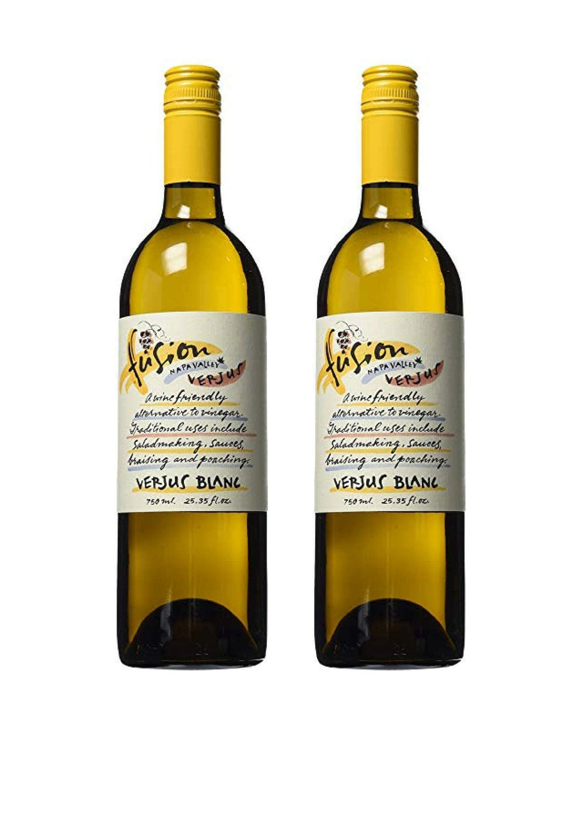 Fusion Napa Valley Verjus Blanc: Juice of Unripe Grapes, 25.35 fl oz (750 ml) – 2 Pack