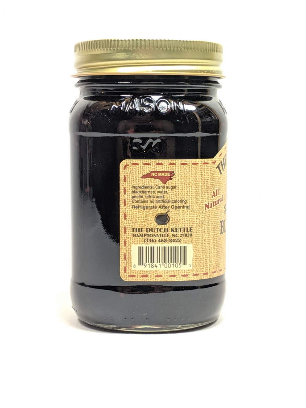 The Dutch Kettle Amish Seeded Blackberry Jam – 2-19 oz Reusable Jars, All Natural & Non-GMO