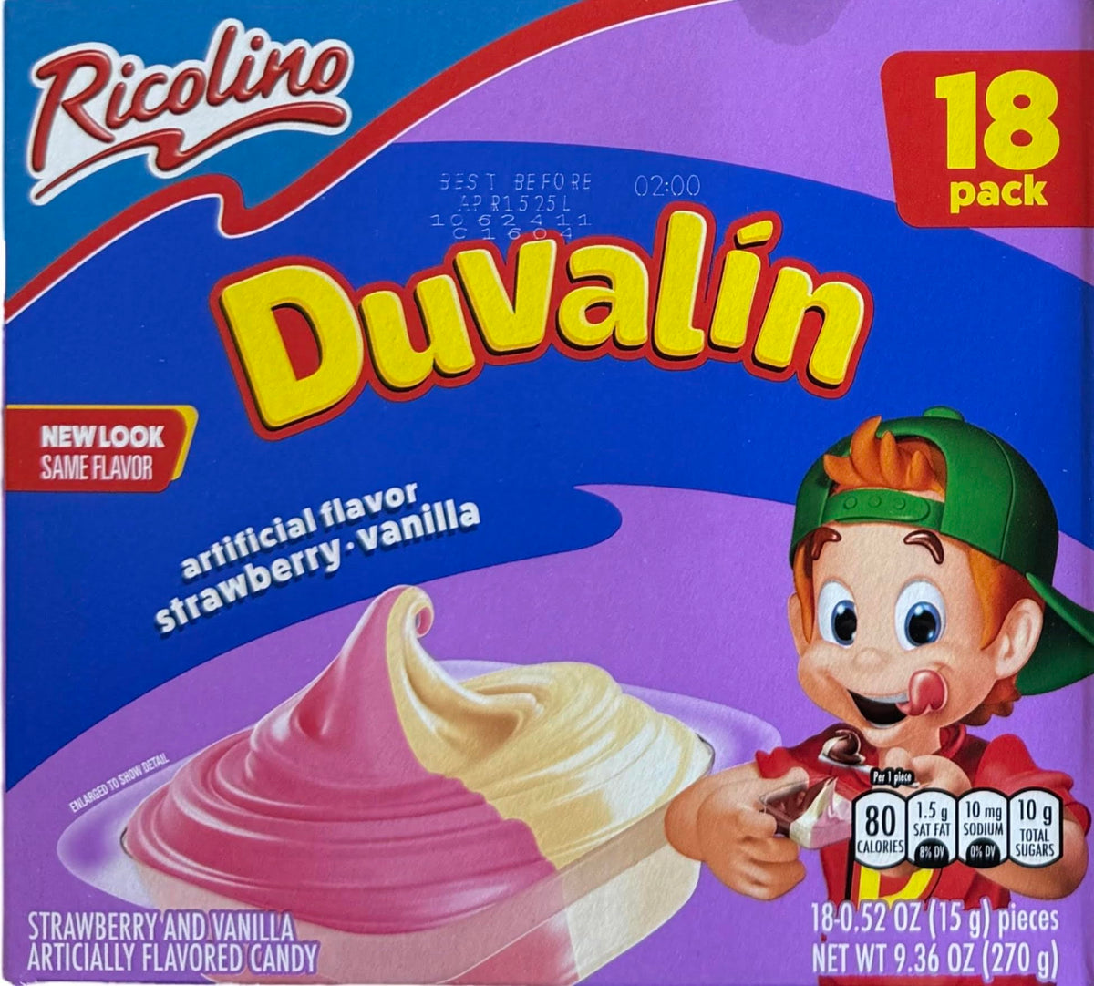 Generic Duvalin Mexican Candy – Strawberry-Vanilla, Hazelnut-Vanilla, Hazelnut-Strawberry, Tri-Flavor Pack (4 Boxes, 72 Count)