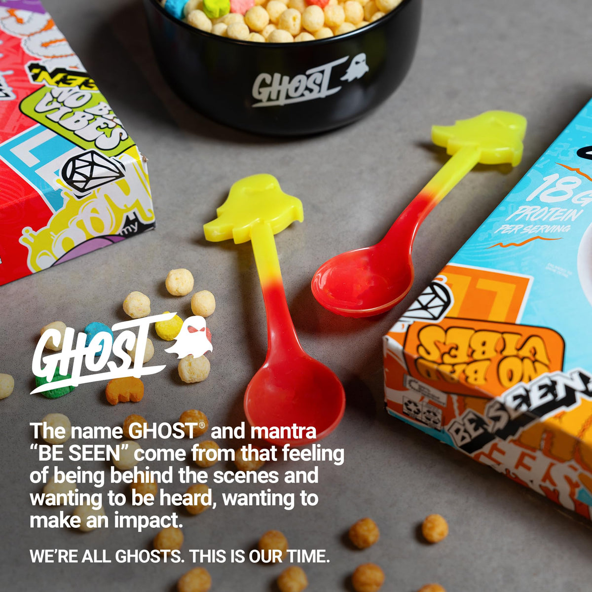 GHOST Protein Cereal Peanut Butter Flavor (3-Pack) – 18g Protein, Calcium, 10.8oz Boxes