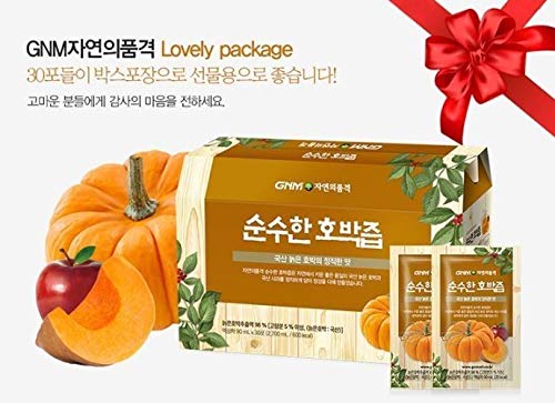GNM Dignity of Nature Pumpkin Juice — Korean, Non-Sweetened, 80ml x30 Pack (On-the-Go)