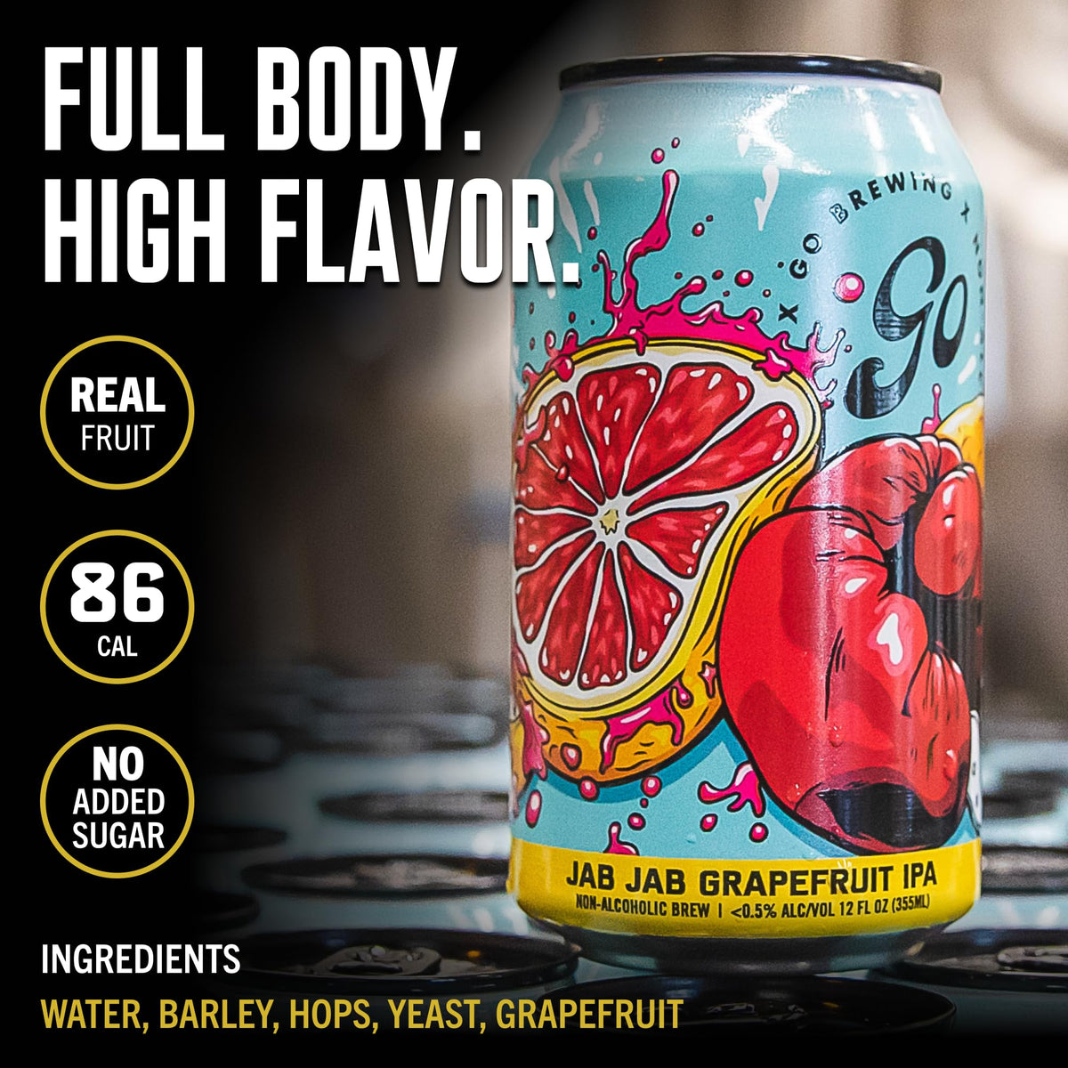 Go Brewing IPA 12 Mixed Pack – Non-Alcoholic Craft IPAs, Low-Calorie Small-Batch (12 oz, 12 Pack)