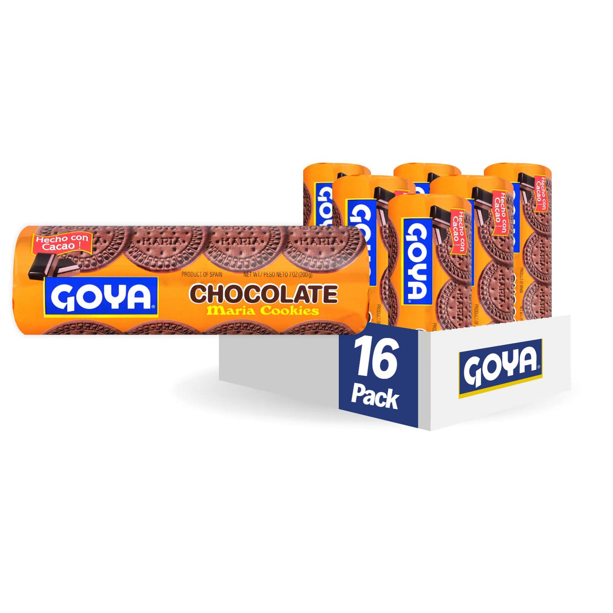 Goya Maria Chocolate Cookies – 7 oz (Pack of 16) | No Trans Fat