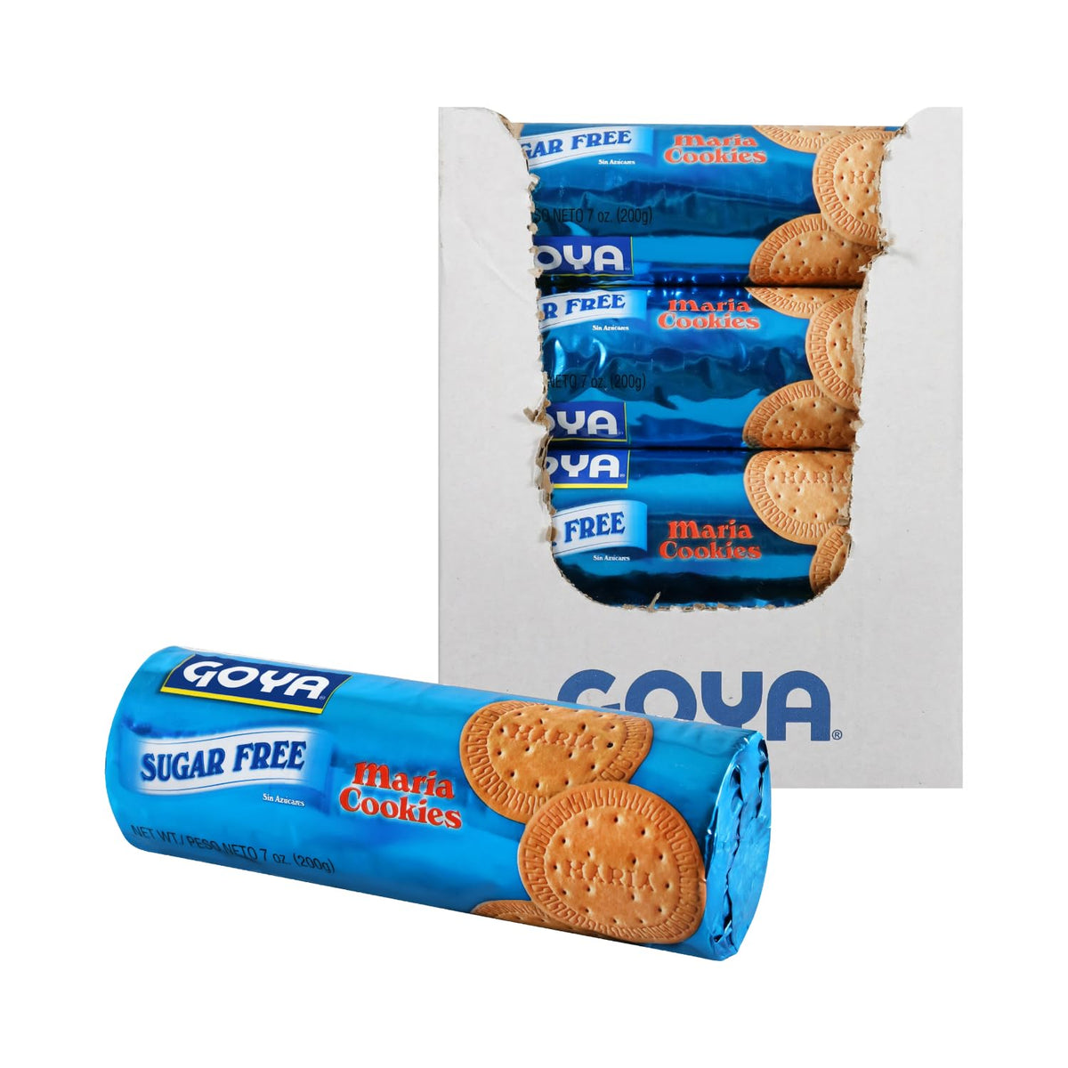 Goya Maria Cookies Sugar Free 7oz Pack of 16 | Sugar Free Maria Cookies