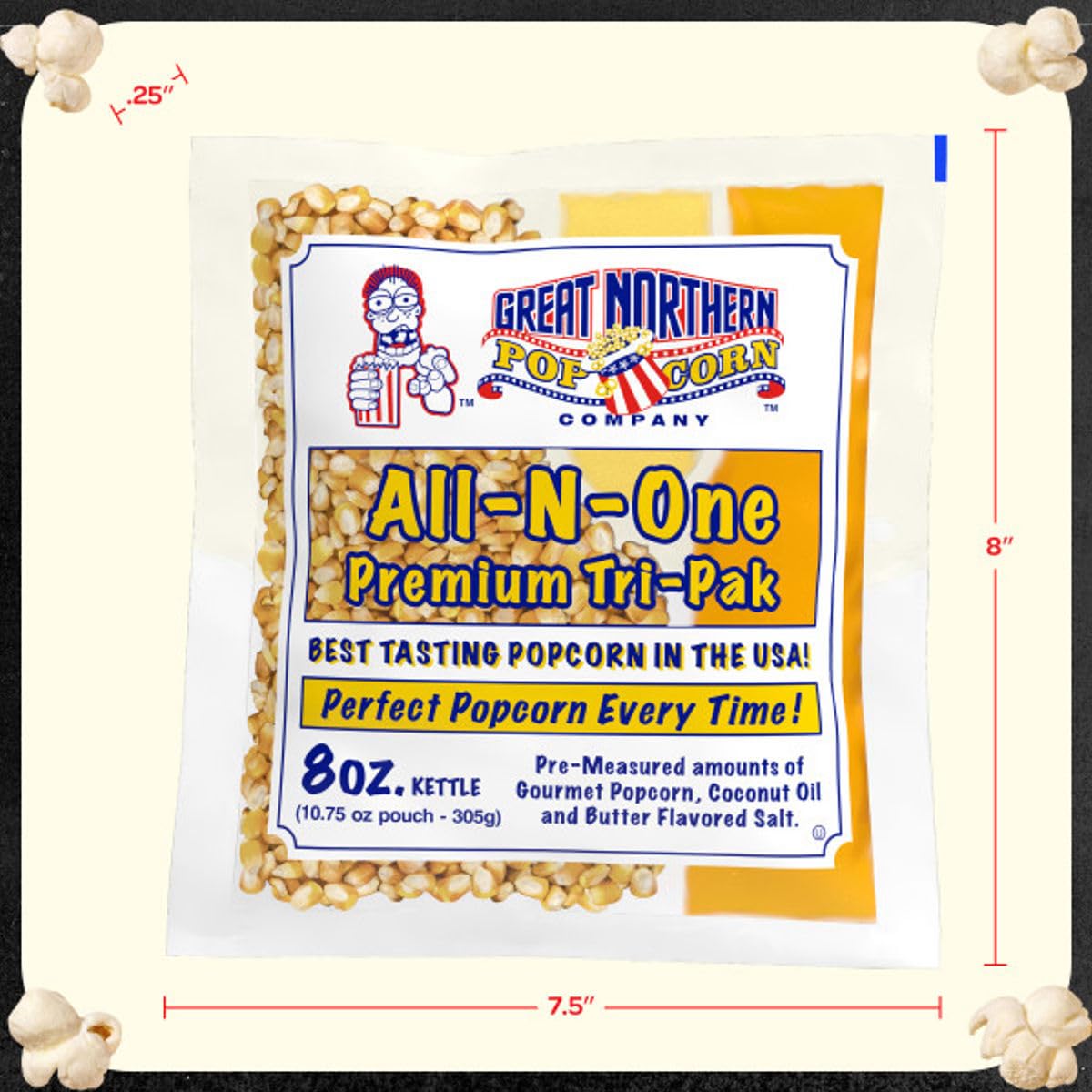Great Northern Popcorn Company - Movie Theater Style 12-Pack Popcorn Packs