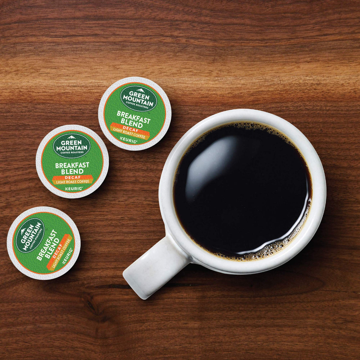 Green Mountain Coffee Roasters Breakfast Blend Decaf K-Cup Pods — Light Roast, 32-Count