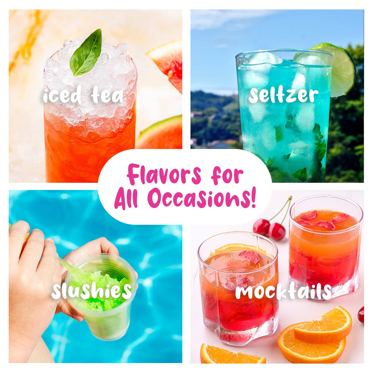 Hawaiian Shaved Ice Syrup Assortment – 3 x 16oz Bottles (Clear Cherry, Pina Colada, Clear Blue Raspberry)