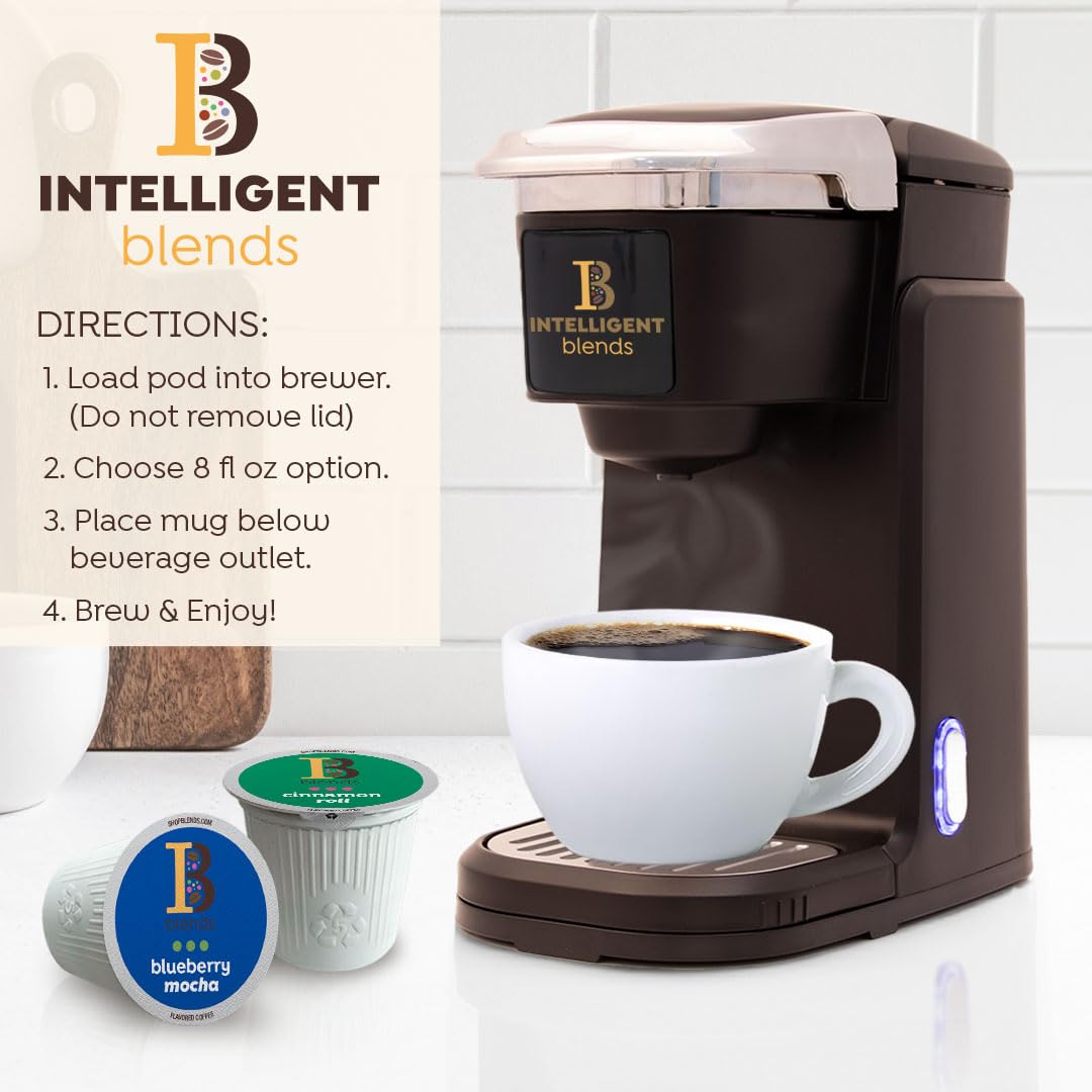 Intelligent Blends Flavored Coffee Pods Variety Pack – 80-Count, 6 Flavors, Keurig Compatible