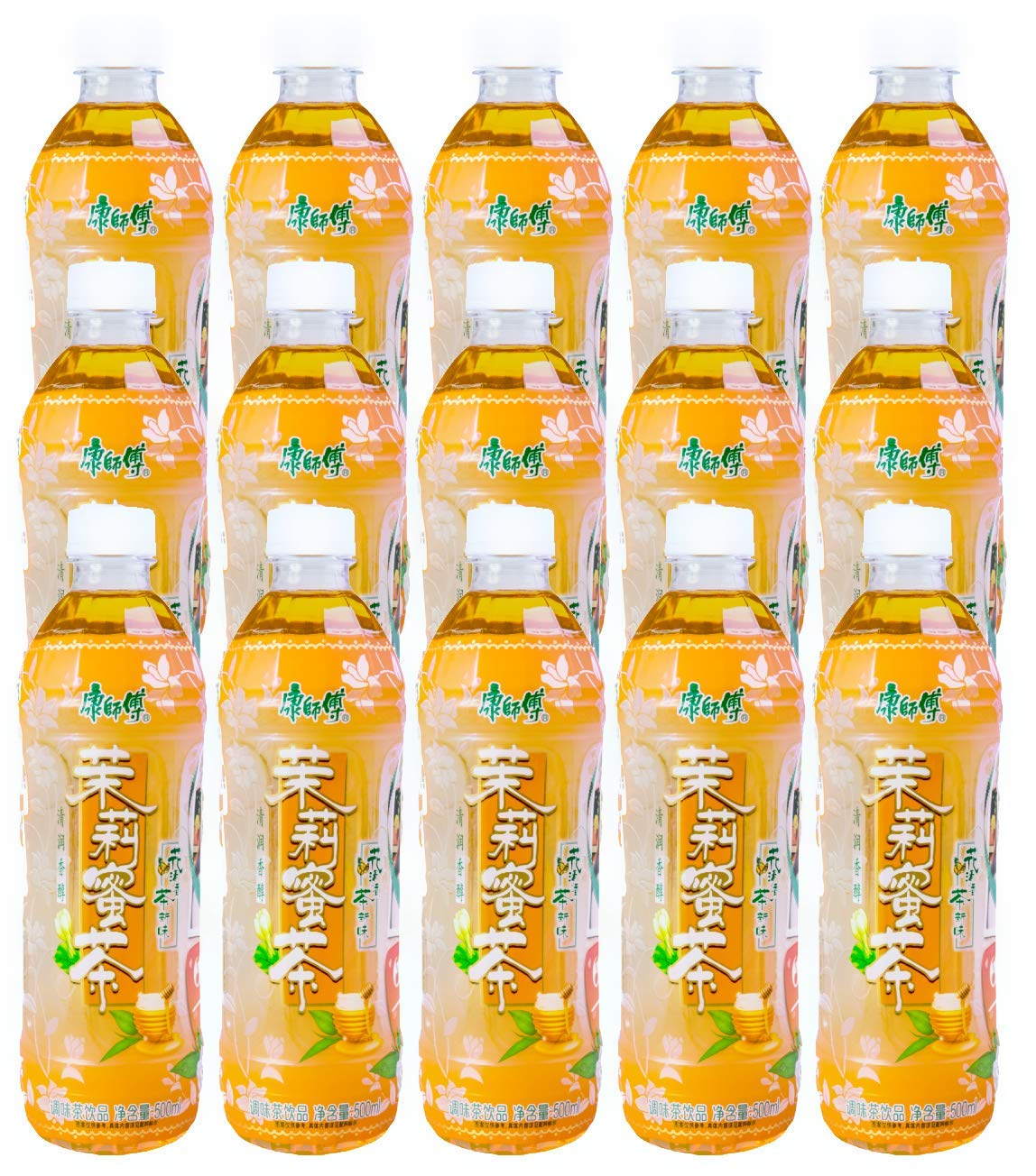 Kangshifu Jasmine Green Tea with Honey — 15 Bottle Case (500ml Each)