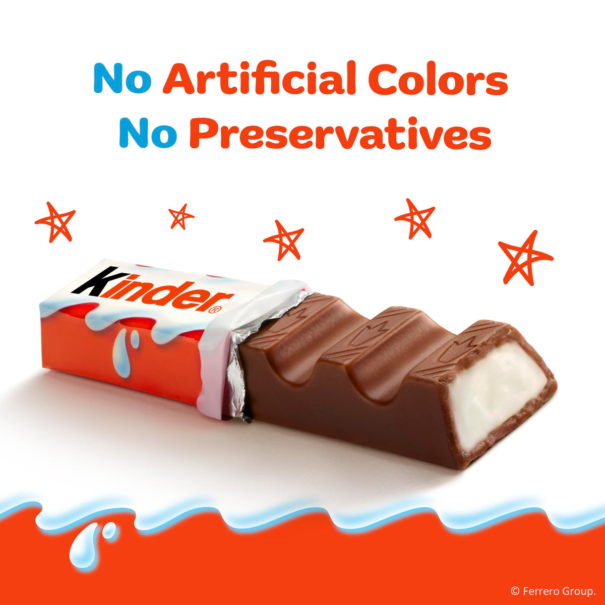 Kinder Chocolate Bars – 18-Pack, Creamy Milky Filling, Individually Wrapped