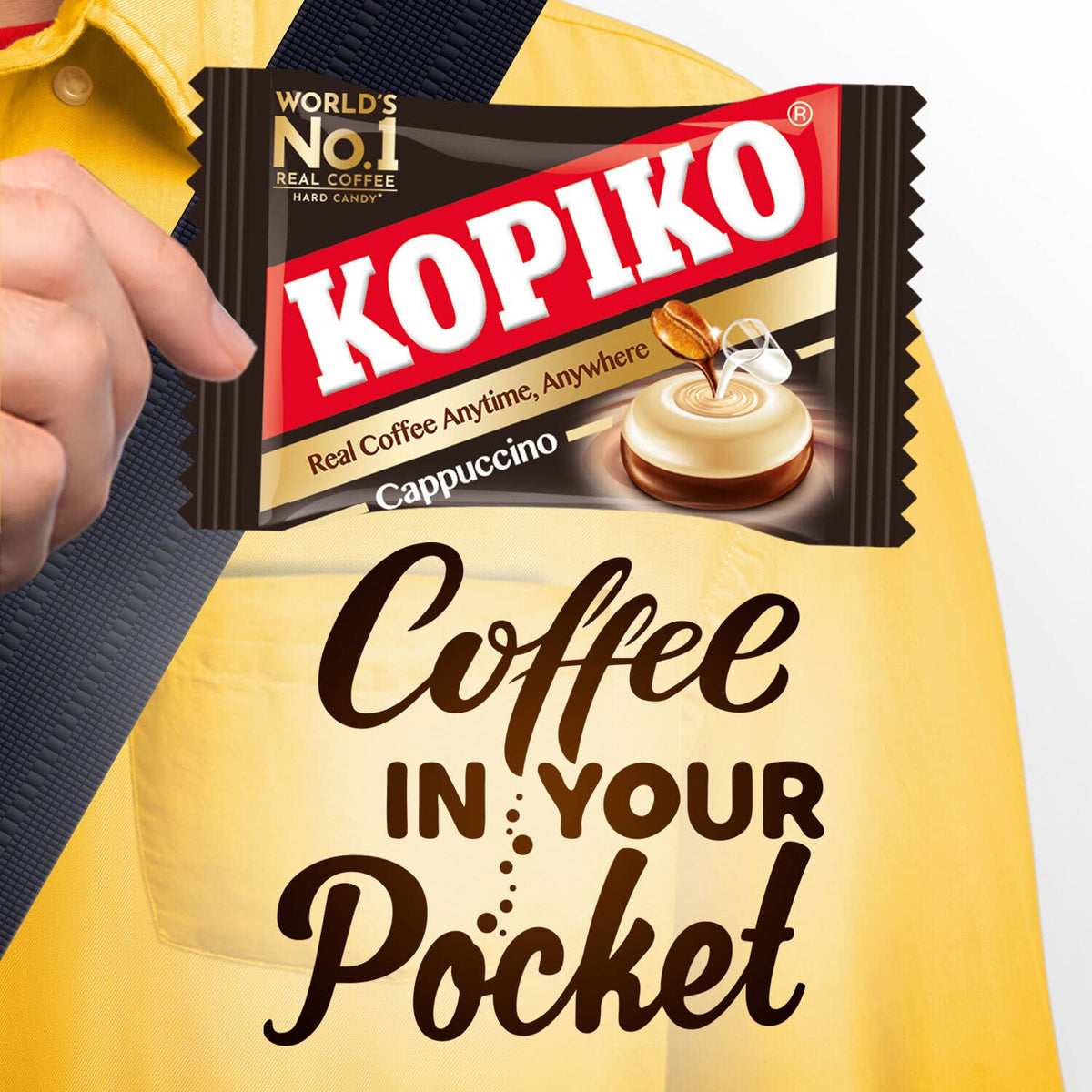 Kopiko Cappuccino Candy – Portable Coffee Candy with Real Extract (2-Pack, 28.2 oz Each)