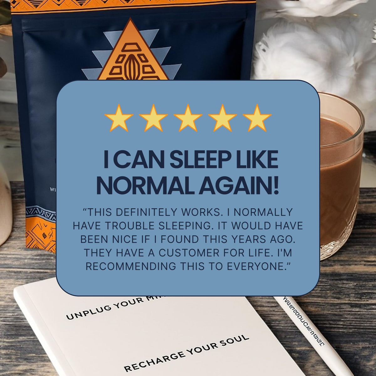 KORACAO Sleep Elixir Cacao Blend – Ceremonial-Grade Cocoa with Magnesium, L-Theanine, Reishi, Ashwagandha & Melatonin | 300g
