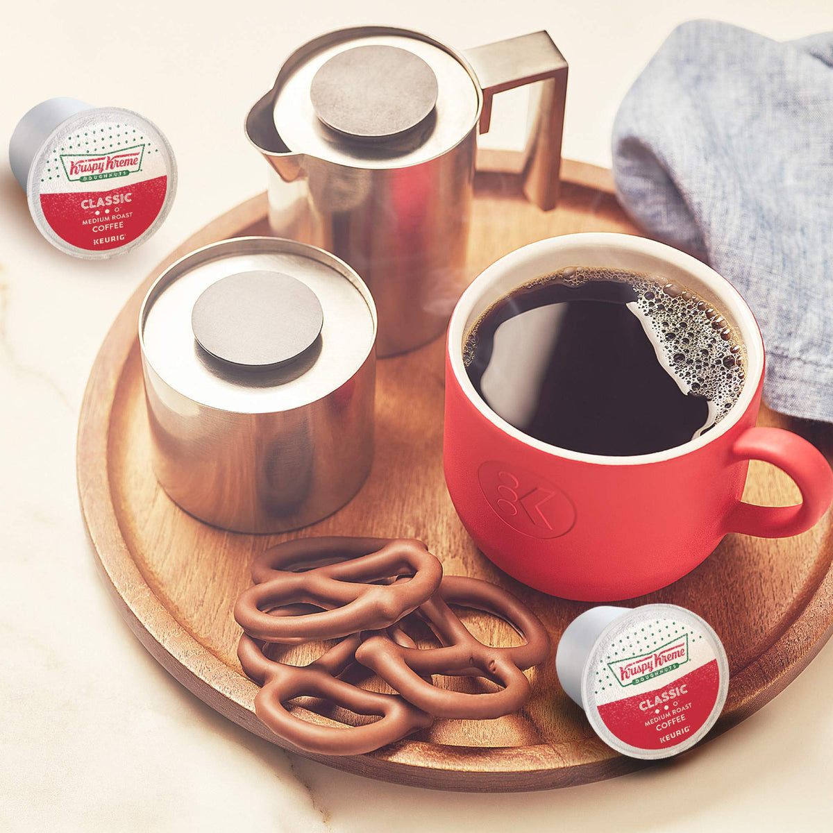 Krispy Kreme Doughnuts Classic Coffee K-Cup Pods – Medium Roast, 48 Count
