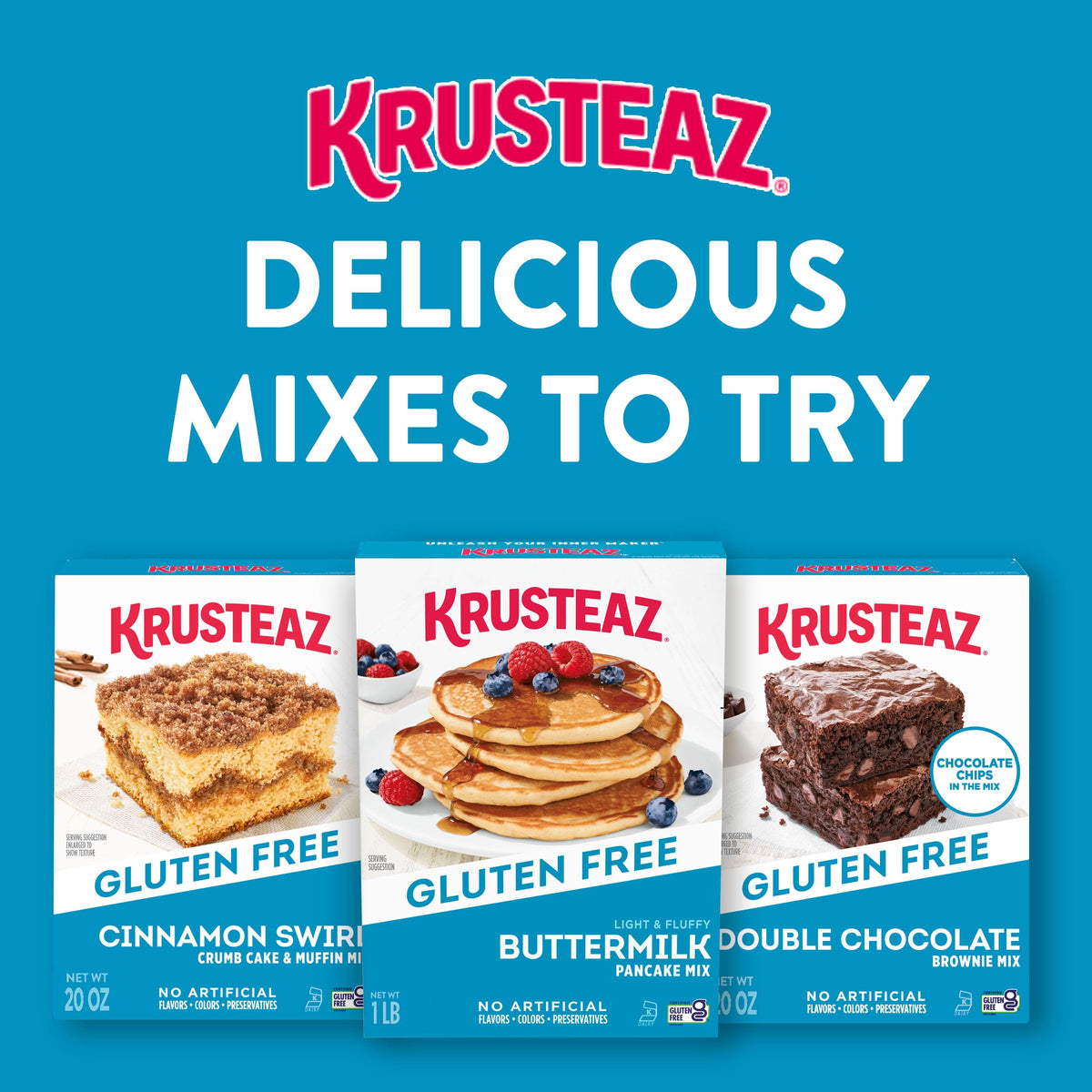 Krusteaz Gluten Free All-Purpose Flour – 32 oz Bags (Pack of 8) | No Artificial Flavors, Colors, or Preservatives
