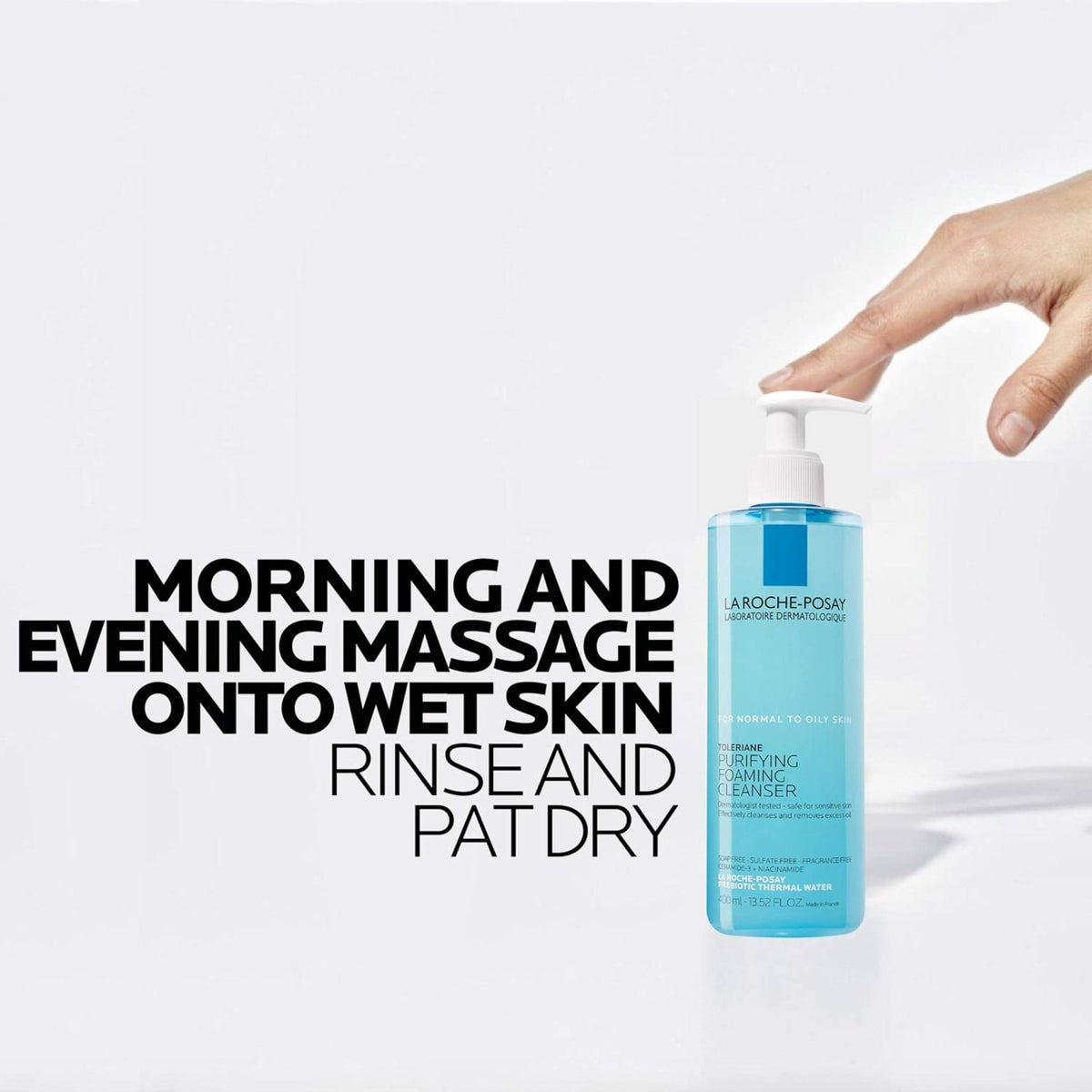La Roche-Posay Toleriane Purifying Foaming Facial Cleanser, 13.52oz
