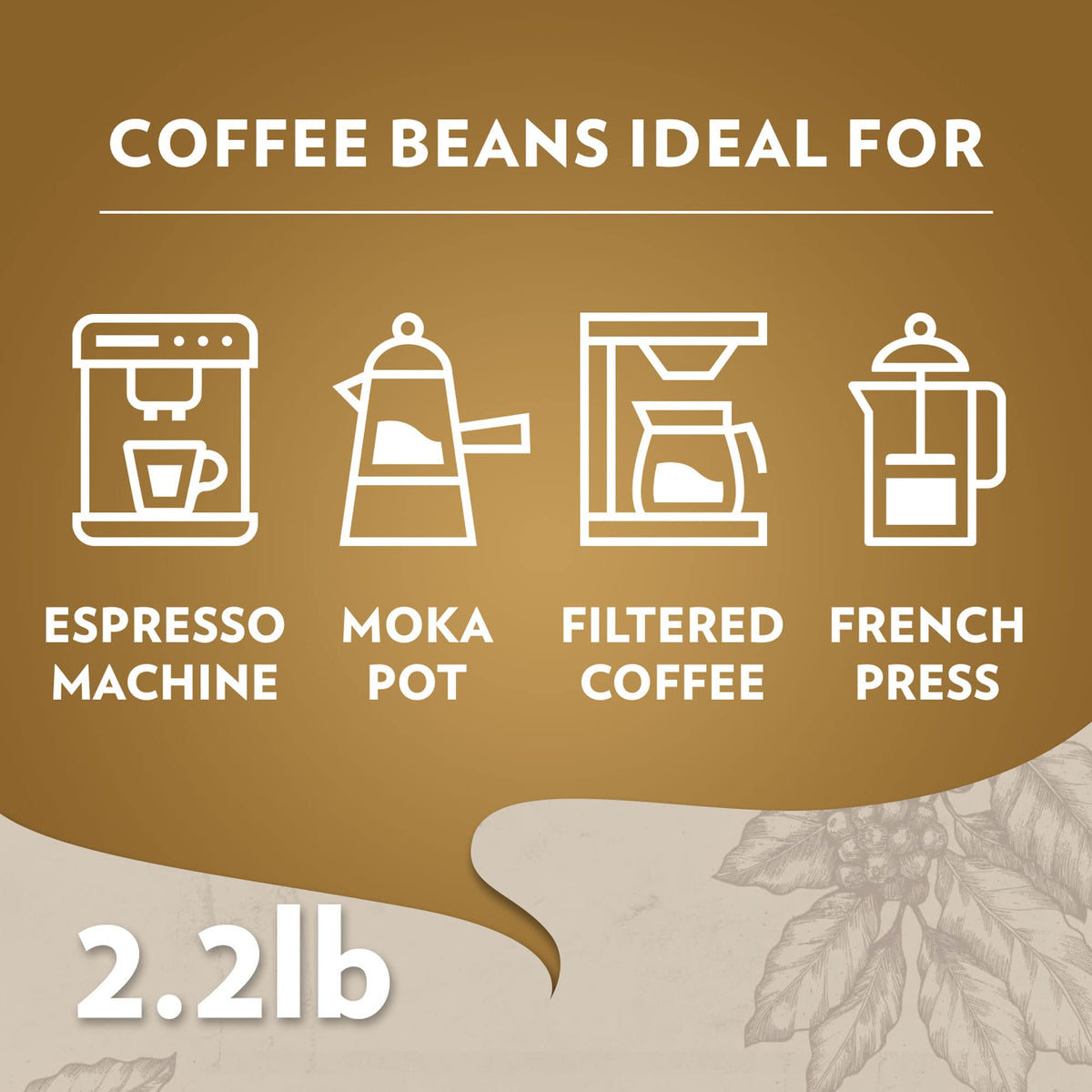 Lavazza Qualità Oro Whole Bean – Medium Roast, 2.2 lb | 100% Arabica