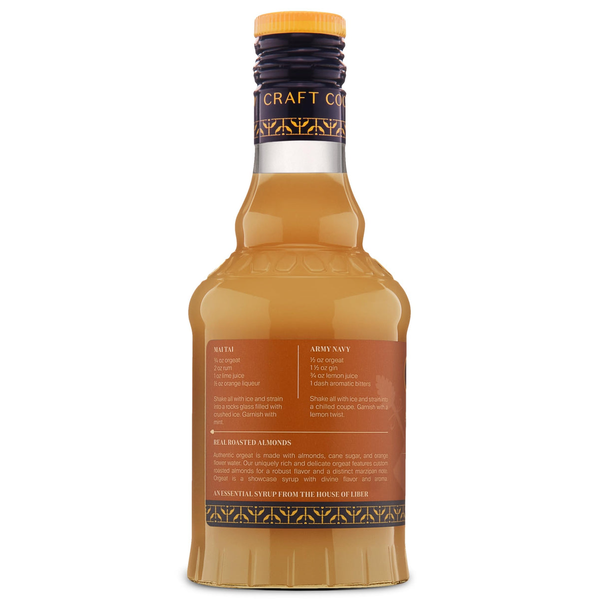 Liber & Co. Almond Orgeat Syrup — California Almonds & Orange Blossom Water (12.7 oz)