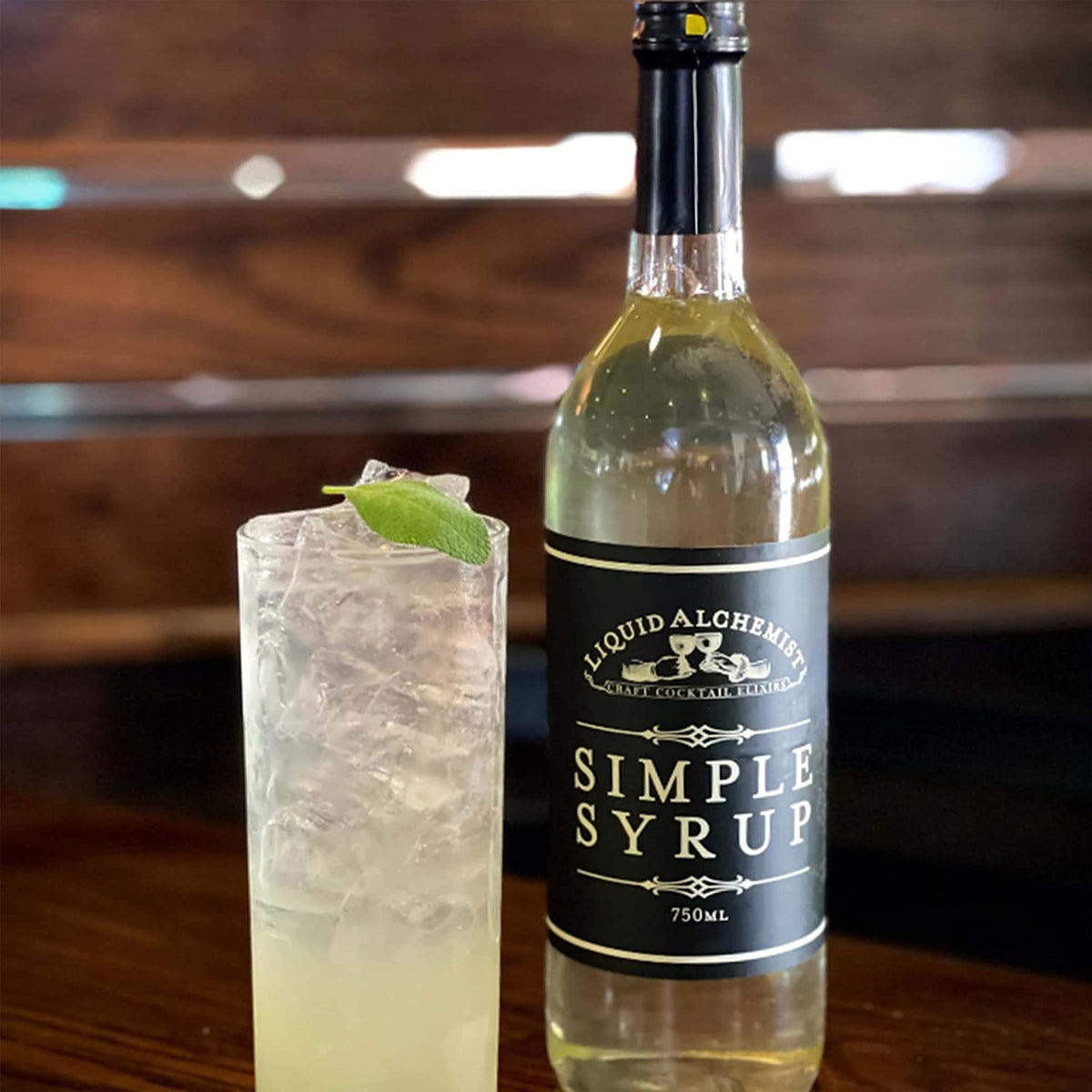 Liquid Alchemist Simple Syrup for Cocktails - Real Ingredients, Non-GMO, Gluten Free & Vegan (12.7 oz)