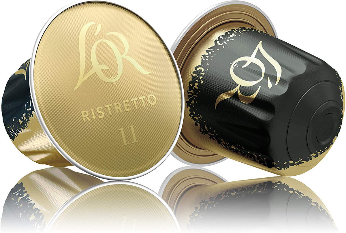 L'Or Espresso Café Ristretto – Intensity 11 – 50 Aluminium Capsules Compatible with Nespresso Machines (Bundle 5 x 10)