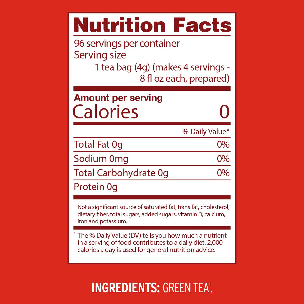 Luzianne Green Tea Bags – Family Size 24ct Box (Pack of 6) | Iced Tea Since 1932