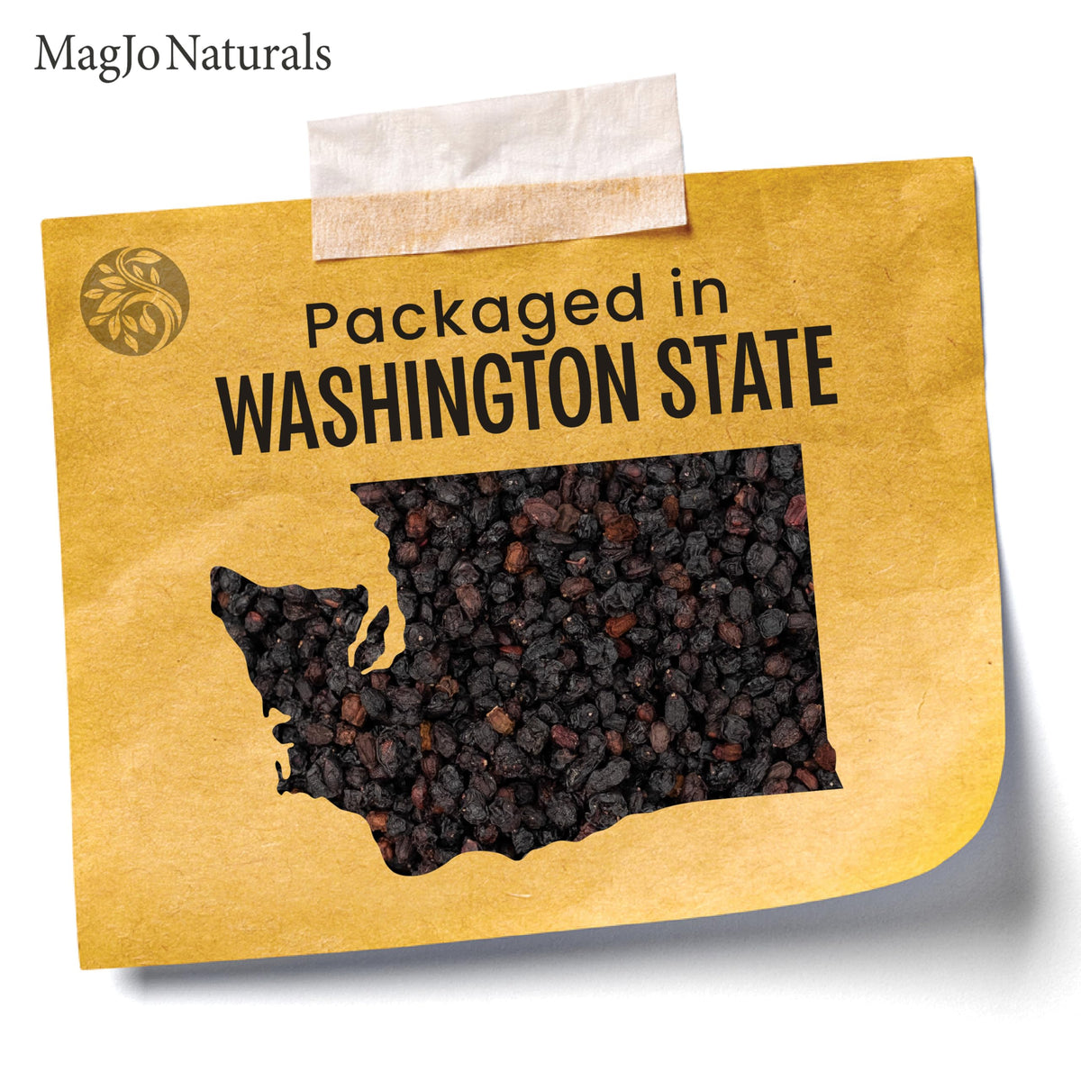 MagJo Wild Harvest Dried Elderberries - 1lb Bulk, Whole Black Elderberry (Non-Irradiated)
