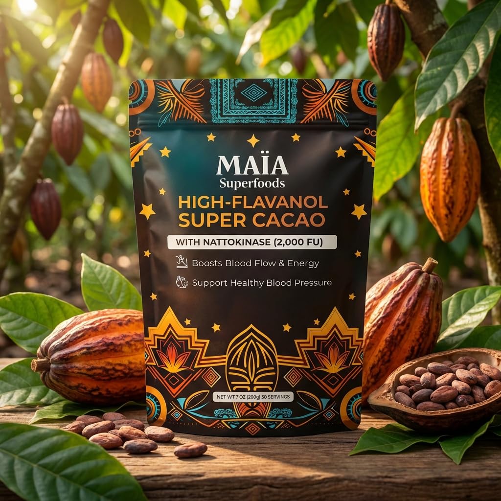 Maia Ceremonial Cacao | Super Cacao | High Flavanols for Healthy Blood Pressure & Gentle Energy | Theobromine