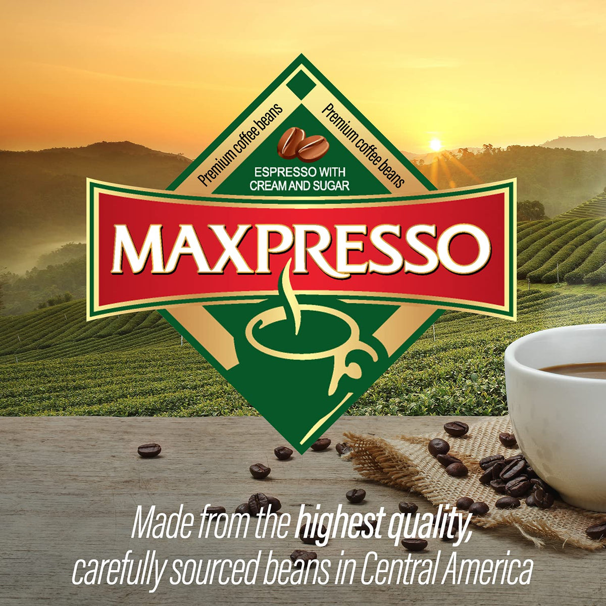 Maxpresso 3 in 1 Korean Instant Coffee Mix – 100 Sticks with Creamer & Sugar | Hot or Iced
