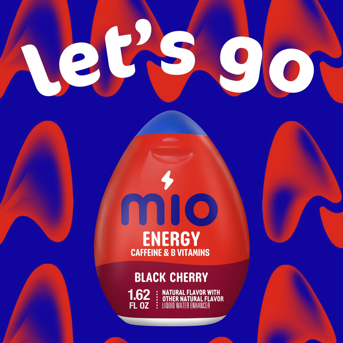 MiO Energy Black Cherry Liquid Water Enhancer – 12 Pack, 1.62 oz Bottles