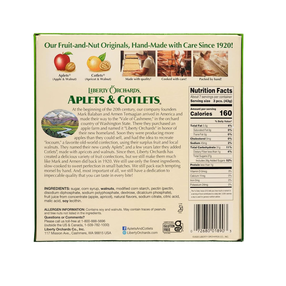 Mise Mise Liberty Orchards 4 Pack: Aplets & Cotlets, Berry Delight, Fruit Delights, Dessert Delights