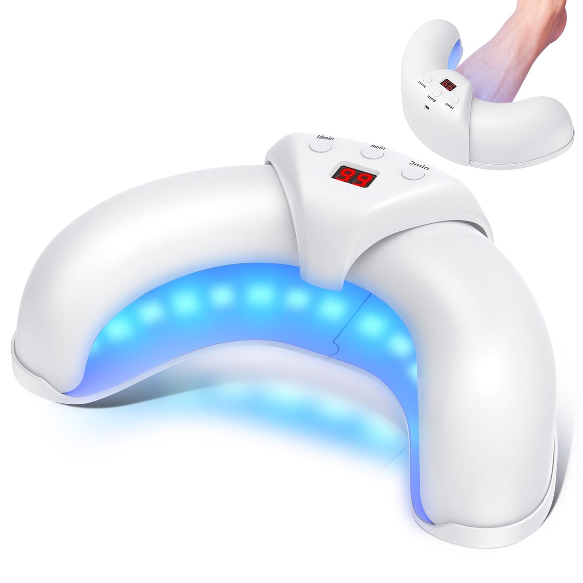 Nail Care Light for Dull, Thick Fingernails & Toenails, Plug-in White