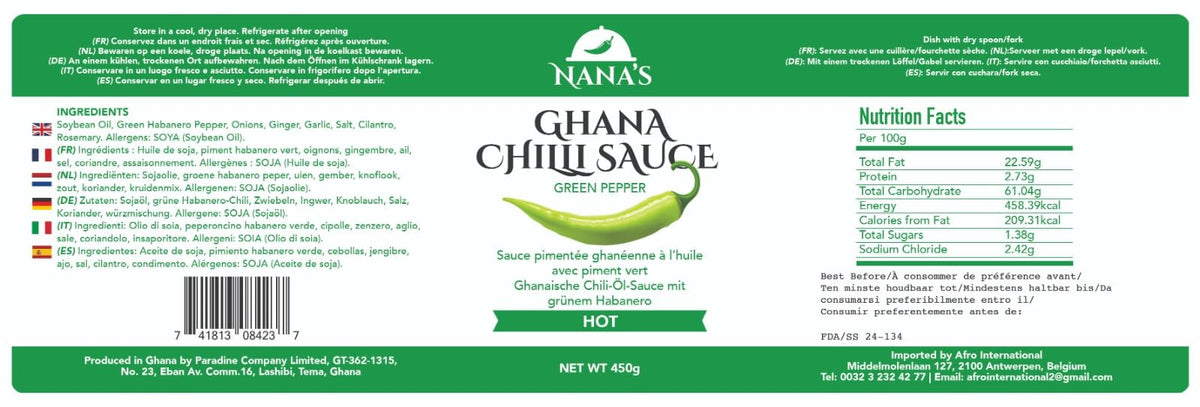 Nanas Kitchen African Chili Sauce – Shito with Fresh Chili & Spices (Resealable Jar)